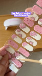 Our newest donut inspired Gellae design is almost here 🍩✨ Gellae is real gel polish in sticker form that is easy to apply, last over 2 weeks without chipping, and helps protect natural nails as they grow. Any cute name ideas for this design? #gelnailhacks #newnail #newdesign #namesuggestions #gelnailsathome | Gellae