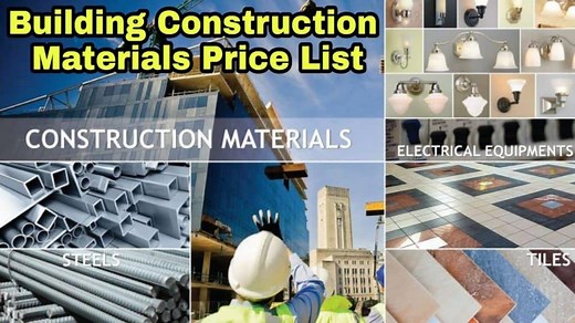 Building Construction Materials Price List 2026 | Price List for Building Materials