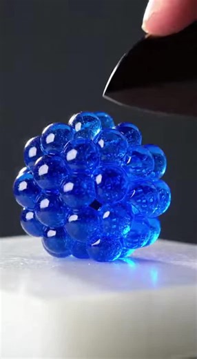 Blue raspberry glass cutting that looks unreal and sounds even better 💎🔪 The clean cuts, smooth texture, and satisfying crunch make this impossible to scroll past. Turn the sound on. #glassasmr #satisfying #oddlysatisfying #asmr #cuttingasmr