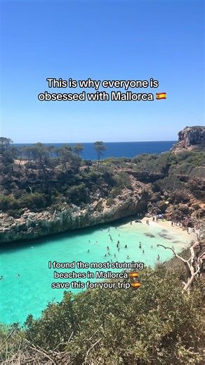 Here’s the list of the most beautiful beaches in Mallorca \t•\tCala Llombards \t•\tCaló des Moro \t•\tCala s’Almunia \t•\tEs Trenc \t•\tCala Deià \t•\tCala Varques \t•\tCala Mondragó \t•\tCala Mitjana \t•\tCala Tuent \t•\tCala Pi . . . . #spain🇪🇸 #mallorca #espanha #travel #summer2026