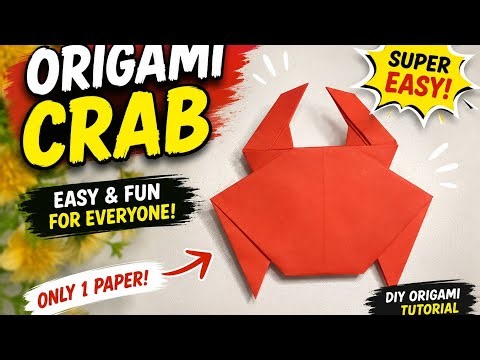 Easy Origami Crab 🦀 | DIY Paper Crab Tutorial for Beginners