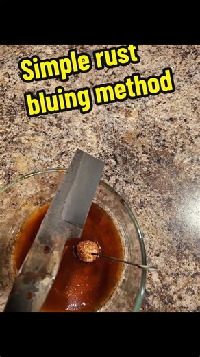 Easy rust bluing method for high carbon steel.