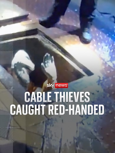 A gang of thieves who stole £50,000 worth of underground cables have been jailed. The theft knocked out communications for thousands of people in Birmingham city centre. #SkyNews #Birmingham #cablethieves