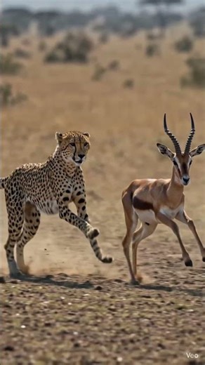 Chita chasing deer.