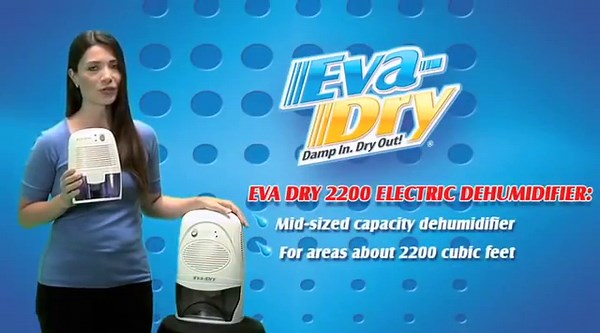 Eva-Dry Edv-2200 Powerful Electric Mid-Size Dehumidifier, Great for Areas Up To 2200 Cubic Feet