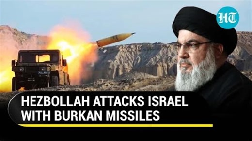 Hezbollah's Burkan Missiles Hit Israeli Army Depot; Branit Barracks Up In Smoke | Watch