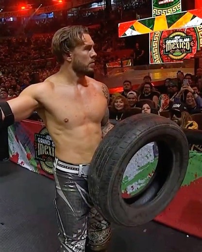 he's got a TIRE!! 🛞
