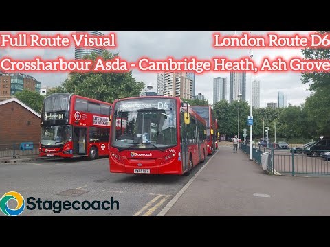 Full Route Visual | London Route D6 | Crossharbour Asda - Ash Grove | YX65 RLZ (37586)