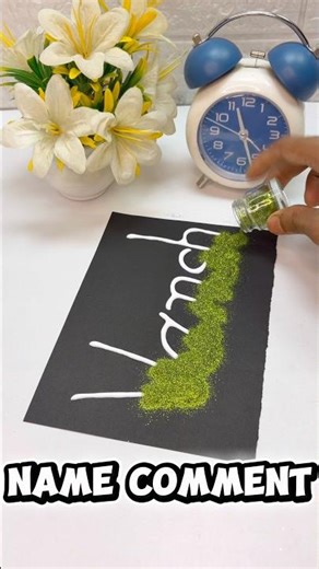 Trending Glitter Nameart is HERE😍🥰#art #drawing #craft #diy #ytshorts #ytviral #viralvideo #yt