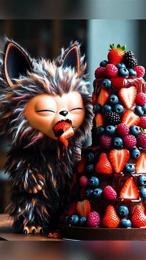 Spacesnacker eats berry cake #8