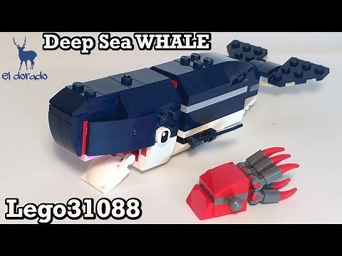 Lego Creator 3in1 31088 Whale in Deep Sea Creatures 4th Build - Lego Speed Build Construction Toy