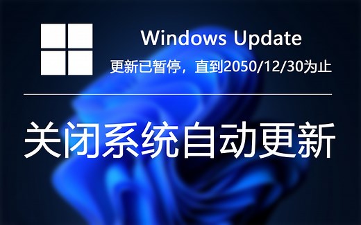Windows11-10强制关闭系统自动更新的几种方法！彻底关闭，永绝后患！！！