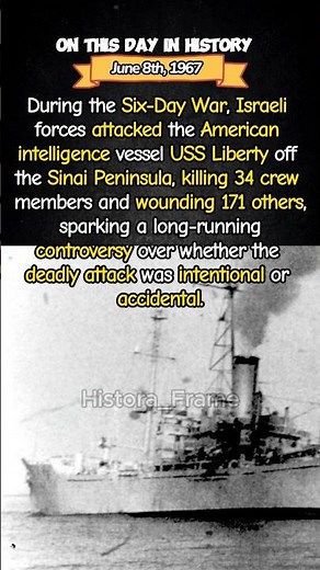 History Today on June 8th, 1967 - USS Liberty Incident. #shorts