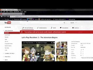 Your settings could not be saved: Invalid request, authentication expired. Fix