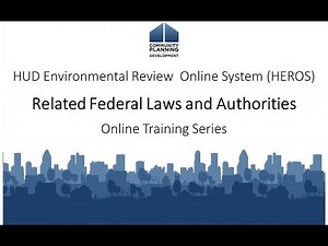 HEROS e-Tutorial: Related Federal Laws and Authorities