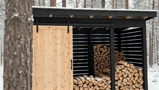 6x12 Firewood Shed Plans: DIY Wood Storage Shed | 4.5 Cord Firewood Shelter PDF - Etsy Canada