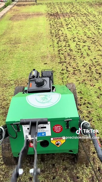 Quick reno on the home lawn, how good are those cores 😍 #lawnrenovation #precisionlawncare