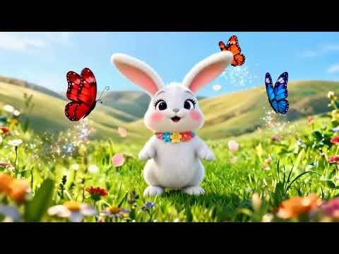 Hop Hop Bunny 🐰 | Cute Kids Song | Happy Moon