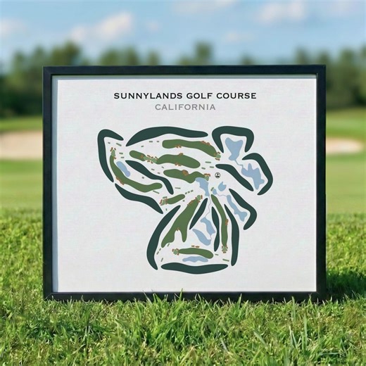 Sunnylands Golf Course, California | Golf Course Map, Golf Map, Golfer Gift for Him, Scorecard, Golfer Boyfriend Gift, Art Print Decor - Etsy