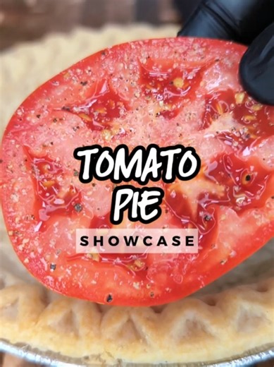 Baked Southern Tomato Pie with Cheddar & Mayo Crust