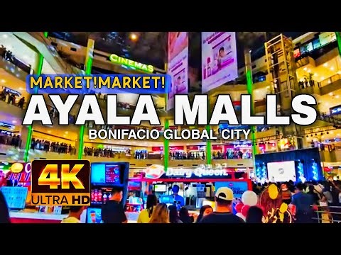 [4K UHD] Market! Market! Ayala Malls Walking Tour | BGC Taguig, Metro Manila, Philippines
