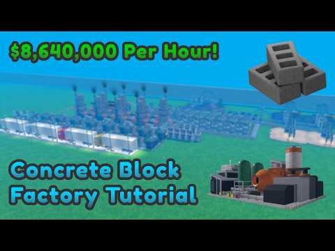 Concrete Block Factory Tutorial | Industrialist Roblox