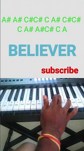 Believer - imagine dragons (EASY PIANO TUTORIAL) believer imagine dragons easy piano tutorial 🎹