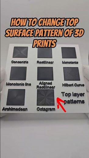 How to change the top surface pattern of your 3D prints #3dprinting #bambulab #tips #tutorial