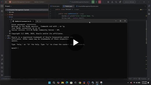 Java Hospital Management System with MySQL and JDBC | Prince Gupta posted on the topic | LinkedIn