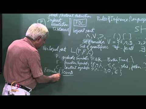 Mod-01 Lec-45 First Order Logic (FOL)