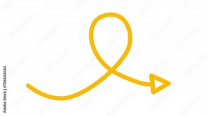 2d animation line arrows cartoon line arrows with transperancy background alpha channel