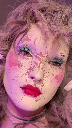 Cracked Doll Makeup Tutorial for Halloween