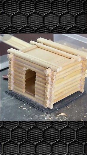 How to build a miniature log cabin