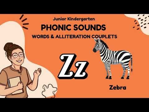 💖 Zz – Phonic Sounds 🔤 | 🎶 Words & Alliteration Couplets 🎤📚 | Phonics Fun 🌟🦓🍩