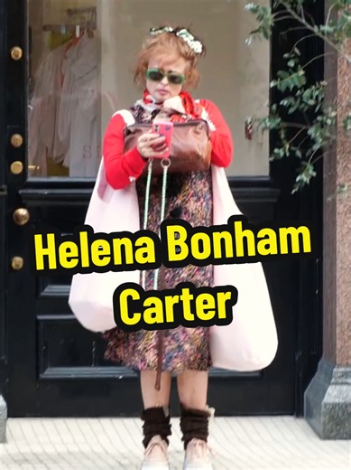 Helena Bonham Carter shopping at Simone Rocha Mayfair London