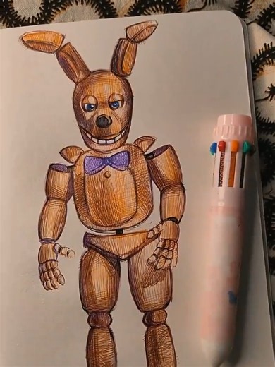 Creating Spring Bonnie Art from FNAF