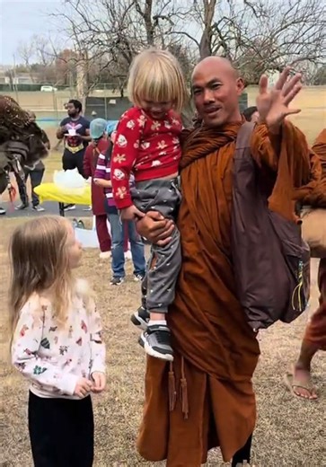 This video reached 4.5 million views on Instagram and Facebook 🤍 We hope our TikTok friends love it too 🙏✨ Daniel’s special moment — when a monk picked him up and shared pure peace and love. 💙 Walk for Peace 💙 #walkforpeace #kids #monks #monk #viral @Jatin D. Patel @Walk for Peace Official