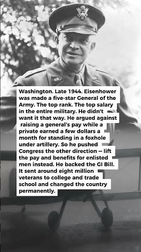 What General Eisenhower Did When He Was Given the Highest Pay in the Army | Military History Talks