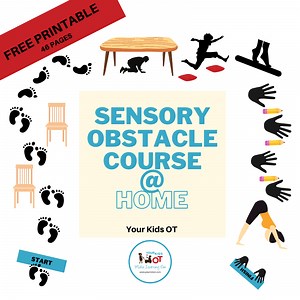 (FREE PRINTABLE) SENSORY OBSTACLE COURSE FOR HOME