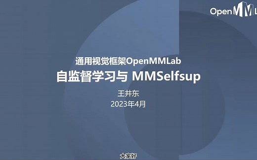 自监督学习与 MMSelfSup