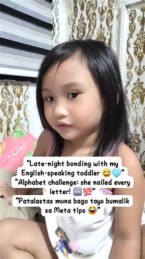 Before we talk about Meta algorithm again… Here’s my English-speaking toddler showing off her alphabet skills 😂 Me: proud but nosebleeding 🫠💖 Break muna sa tips — balik ulit mamaya sa content grind 😅 #MomLife #ToddlerTalk #EnglishSpeakingKid #AlphabetChallenge #MetaBreak | Yab Yab