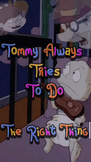 Tommy Pickles always tries to do the right thing. This moment on Rugrats from Showdown at Teeter Totter Gulch shows him lying awake, thinking about what it means to stand up for others; even when you’re small, scared, and holding a toy fiddle instead of a weapon. It’s simple, honest storytelling from Rugrats and it still hits decades later. 🎬 Showdown at Teeter Totter Gulch 📺 Season 2, Episode 4a 📀 Produced by Klasky Csupo / Nickelodeon #rugrats #nickelodeon #90scartoons #tommypickles #Nostal