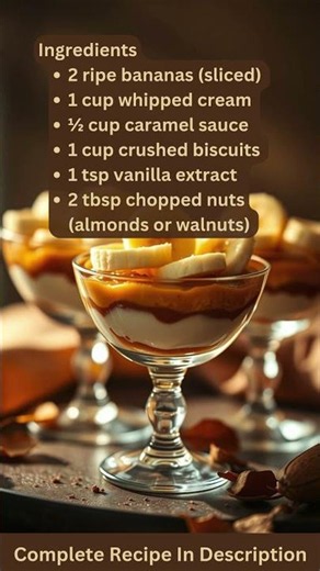 Banana Caramel Dessert Cups Recipe by What Shall I Cook