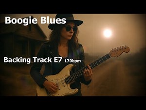 Boogie Blues Backing Track in E Guitar jam - fast tempo 170 bpm