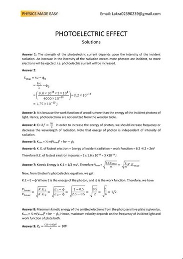 Dual nature of radiation & matter solved mcq; photoelectric effect; davisson and germer experiment;