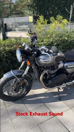 Triumph T100 Bonneville Goldline stock exhaust sound. #triumph #bonneville #t100 #900cc