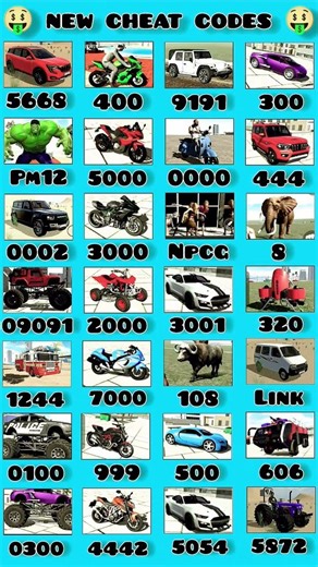 Indian Bikes Driving 3D || All NEW CHEATS CODES #shorts #short