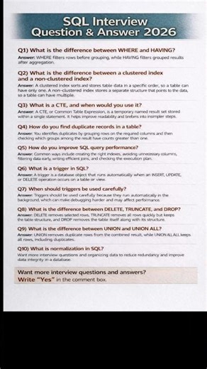SQL Interview Questions and Answers 2026 | SQL Server Interview Questions #sqlinterview #sqlserver