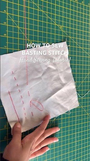 HOW TO SEW A BASTING STITCH | Hand Sewing Tutorial #sewing