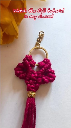Diy Macrame keychain tutorial |Step by step tutorial for beginners |Boho style #macramekeychain #diy